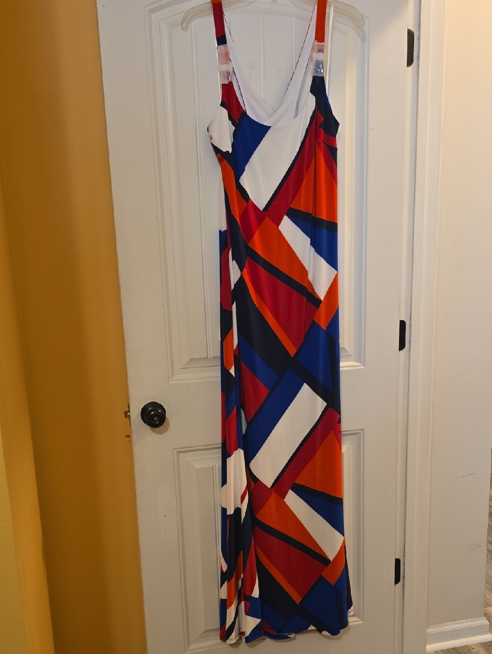 Lauren Ralph Lauren Geometric Maxi Dress - Red, Blue & White